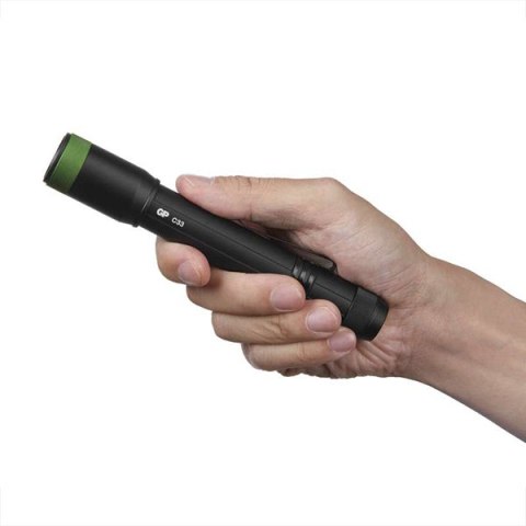 LED Flashlight, 2xAA, metalowy, czarna, 150lm, C33