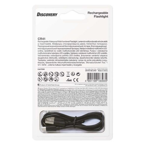 LED Flashlight, Li-Ion 3,7V/2500mAh, metalowy, czarna, 650lm, CR41