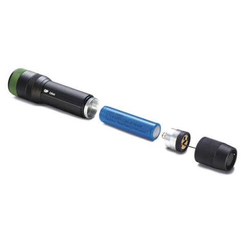 LED Flashlight, Li-Ion 3,7V/2500mAh, metalowy, czarna, 650lm, CR41
