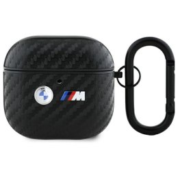 BMW BMA4WMPUCA2 AirPods 4 cover czarny/black Carbon Double Metal Logo