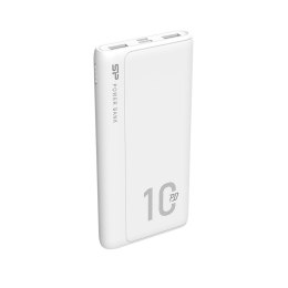 Powerbank Silicon Power QP15 10000mAh QC3.0+PD 2xUSB A, 1x mUSB + 1x USB C, biały