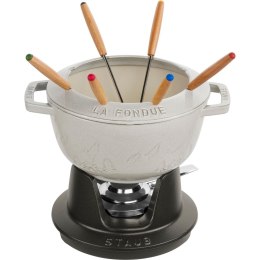 Zestaw do fondue Staub - 20 cm, Biała trufla