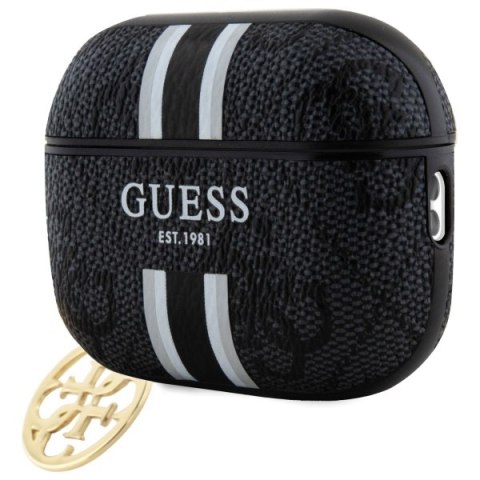 Guess GUAP2P4RPSK AirPods Pro 2 (2022/2023) cover czarny/black 4G Printed Stripes Charm