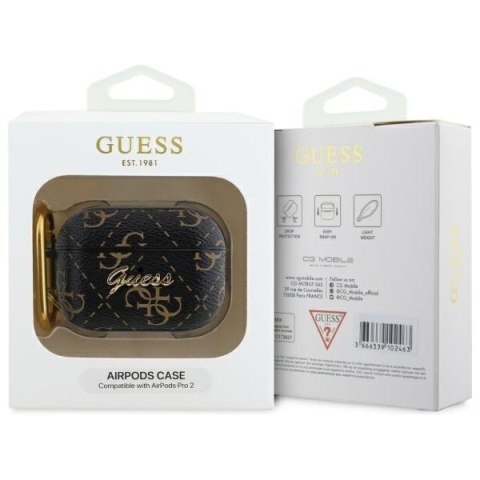 Guess GUAP2PG4GPK AirPods Pro 2 (2022/2023) cover czarny/black 4G Hook
