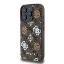 Guess GUHMP16LP4PWPW iPhone 16 Pro 6.3" brązowy/brown hardcase Peony On 4G Background MagSafe