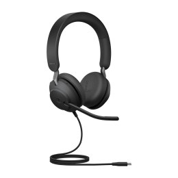 Słuchawki nauszne Jabra Evolve2 40 SE MS Stereo, USB-C, czarne