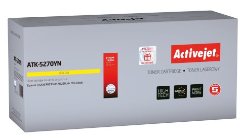 Activejet ATK-5270YN Toner (zamiennik Kyocera TK-5270Y; Supreme; 6000 stron; żółty) (WYPRZEDAŻ)