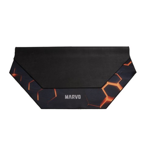 Dla gracza, mata pod fotel, Marvo, GM03, 1100 x 1100 x 2 mm, czarna, antypoślizgowa