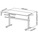 Biurko ręczna regulacja wys Ergo Office, max 40 kg, max wys 117cm, z blatem do pracy stojąco siedzącej, ER-401 W