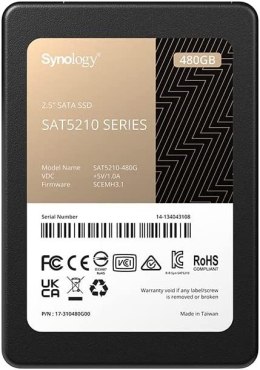 Dysk SSD SYNOLOGY SAT5210-480G (2.5″ /480 GB /SATA III (6 Gb/s) /530MB/s /500MB/s)