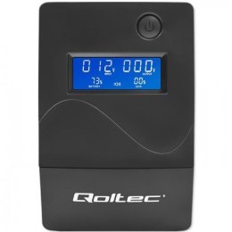 QOLTEC ZASILACZ AWARYJNY UPS 650VA | 360W | LCD | USB | RJ45 (WYPRZEDAŻ)