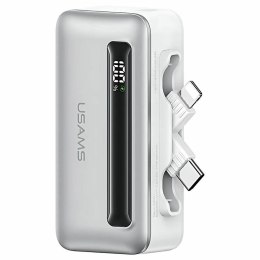 USAMS Powerbank 4500mAh USB-C/Lightning 20W PD Fast Charge srebrny/silver XB Series 4K5CD23302 (US-CD233)