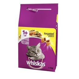 WHISKAS Kurczak 14kg - sucha karma dla kota (WYPRZEDAŻ)