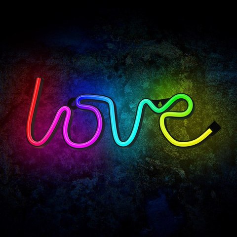 Neon LED RGB LOVE FLRN01 + RC Forever Light