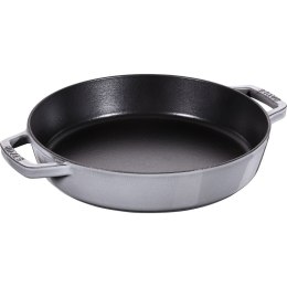 STAUB Patelnia żeliwna z dwoma uchwytami 26 cm, grafitowy