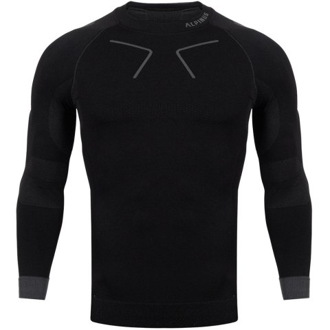 Bluza termoaktywna męska Alpinus Tactical Base Layer czarno-szara GT43219