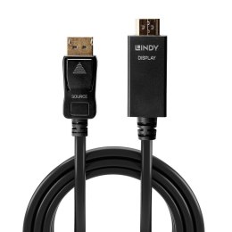 Lindy 36923 adapter kablowy 3 m DisplayPort HDMI Typu A (Standard) Czarny