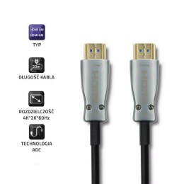 QOLTEC KABEL HDMI V2.0 A MĘSKI / A MĘSKI | AOC | 30M