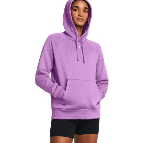 Bluza damska Under Armour Rival Fleece Hoodie fioletowa 1379500 560 L