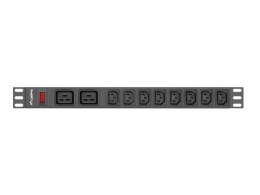 LANBERG LISTWA ZASILAJĄCA RACK PDU (1U, 16A,2XC19,8XC13)