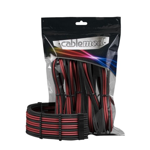 CableMod PRO ModMesh Cable Extension Kit - czarny/krwista czerwień