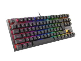 KLAWIATURA DLA GRACZY GENESIS THOR 303 TKL CZ/SK PODŚWIETLENIE RGB MECHANICZNA RED CZARNA HOT SWAP