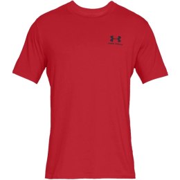 Koszulka męska Under Armour Sportstyle Left Chest SS czerwona 1326799 600 XL