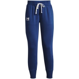 Spodnie damskie Under Armour Rival Fleece Joggers niebieskie 1356416 404 L