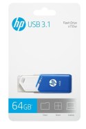 Pendrive HP HPFD755W-64 (64 GB /Biało-niebieski )