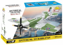 COBI 5865 Historical Collection WWII Spitfire Mk. XVI Bubbletop - brytyjski samolot myśliwski 152 klocki