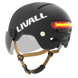 Kask Livall L23 czarny 54-58cm z szybką ochronną LED/SOS