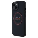 Red Bull RBHMP15S24PUILVR iPhone 15 6.1" hardcase granatowy/navy Leather Red Ring MagSafe