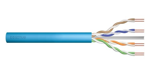 Kabel instalacyjny DIGITUS kat.6A, U/UTP, Dca, AWG 23/1, LSOH, 50m, niebieski