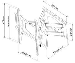 Uchwyt do TV ART AR-65 (nośność 45kg \32 - 60 cali)