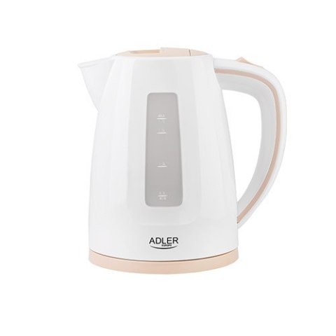 Adler | Kettle | AD 1264 | Standard | 2200 W | 1.7 L | Plastic | 360° rotational base | White