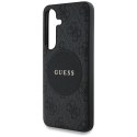 Etui Guess 4G Round Patch Classic Logo MagSafe do Samsung Galaxy S25 czarny