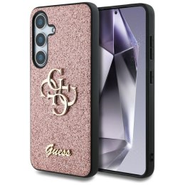 Etui Guess Fixed Glitter Big 4G Metal Logo do Samsung Galaxy S25 Plus różowy