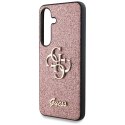 Etui Guess Fixed Glitter Big 4G Metal Logo do Samsung Galaxy S25 różowy