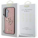 Etui Guess Fixed Glitter Big 4G Metal Logo do Samsung Galaxy S25 różowy