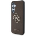 Etui Guess Grained Big 4G Logo Small Classic Logo do Samsung Galaxy S25 Plus brązowy