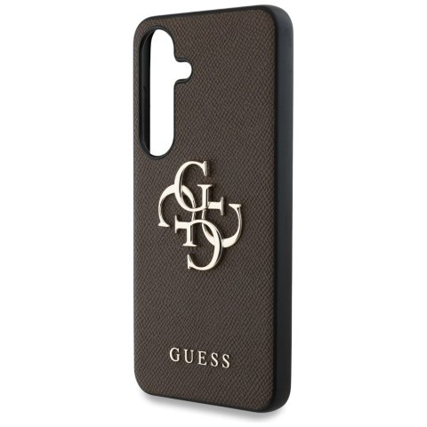 Etui Guess Grained Big 4G Logo Small Classic Logo do Samsung Galaxy S25 Plus brązowy