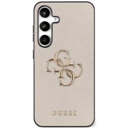 Etui Guess Grained Big 4G Logo Small Classic Logo do Samsung Galaxy S25 Ultra beżowy