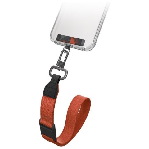 UNIQ Vista uniwersalna smycz do telefonu 2w1 czarno-bursztynowy/charcoal amber