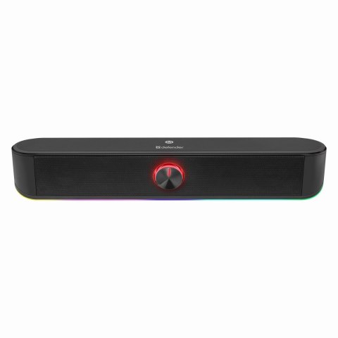 Defender Soundbar Z10, 2.0, 6W, czarny, regulacja głośności, Podświetlenie LED, USB/Bluetooth, 80Hz-20kHz