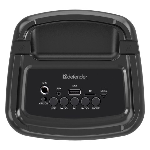 Defender głośnik CONCERTO, Li-Ion, 2.0, 20W, czarny, regulacja głośności, LED, BT 5.3, TWS, 60Hz~20kHz