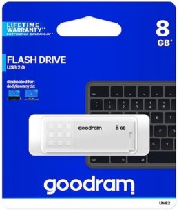 Pendrive GOODRAM UME2 8 GB Biały (8 GB /USB 2.0 /Biały )