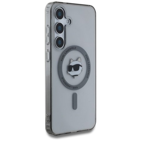 Etui Karl Lagerfeld Button Choupette Head Printed Logo MagSafe Samsung Galaxy S25 czarny