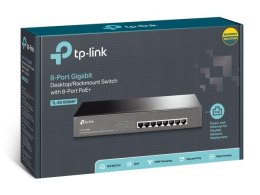 TP-LINK | Przełącznik | TL-SG1008MP | Niezarządzalny | Biurkowy/do montażu w szafie | Porty 1 Gb/s (RJ-45) w liczbie 8 | Porty P