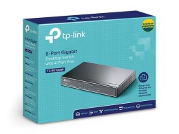 TP-LINK | Switch | TL-SG1008P | Niezarządzalny | Desktop | Porty 1 Gb/s (RJ-45) w liczbie 8 | Porty PoE w liczbie 4 | Typ zasila