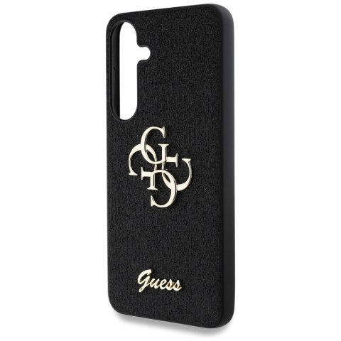 Etui Guess Fixed Glitter Big 4G Metal Logo do Samsung Galaxy S25 Plus czarny